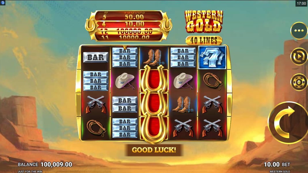Ковбойская тематика на игровом слоте «Western Gold» от Слот В казино